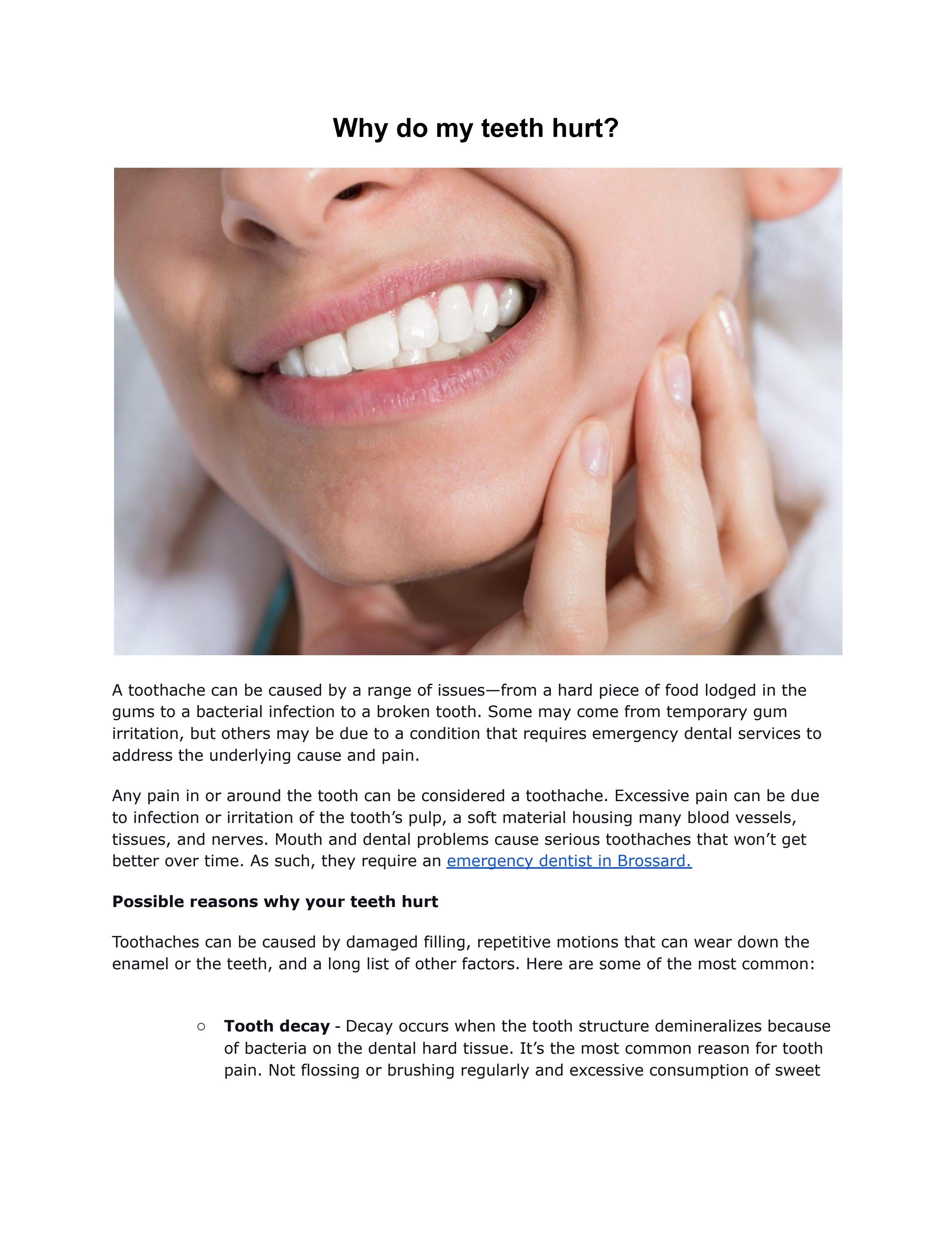 Why do my teeth hurt? by drclinic Issuu