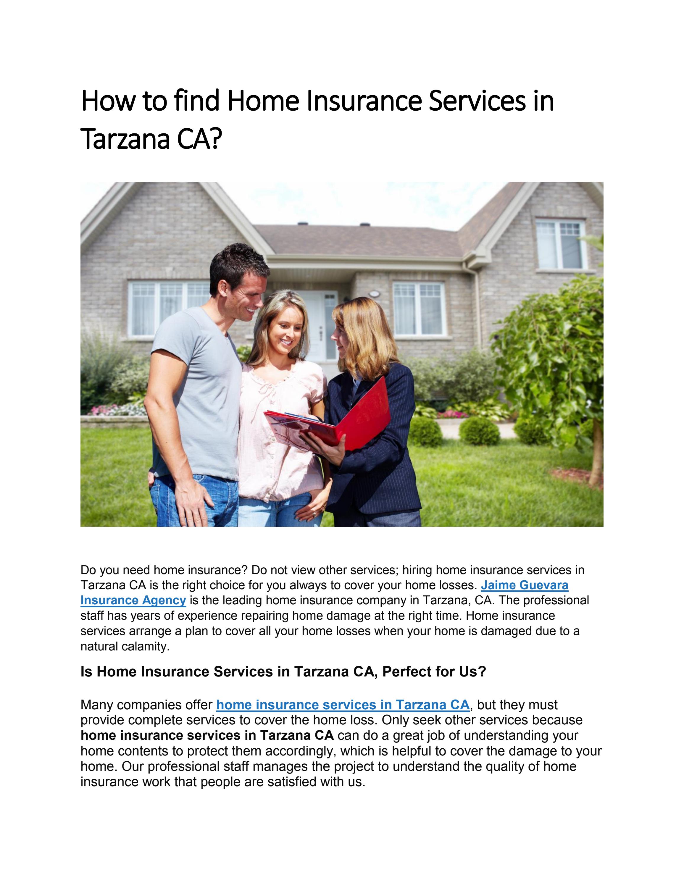 How to find Home Insurance Services in Tarzana CA? by Restoration