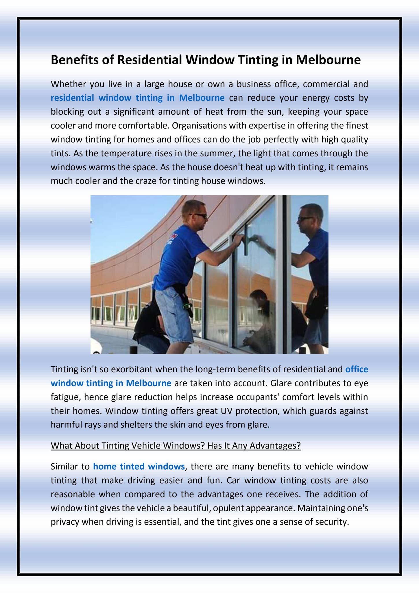 Benefits of Residential Window Tinting in Melbourne by Berwick Window ...