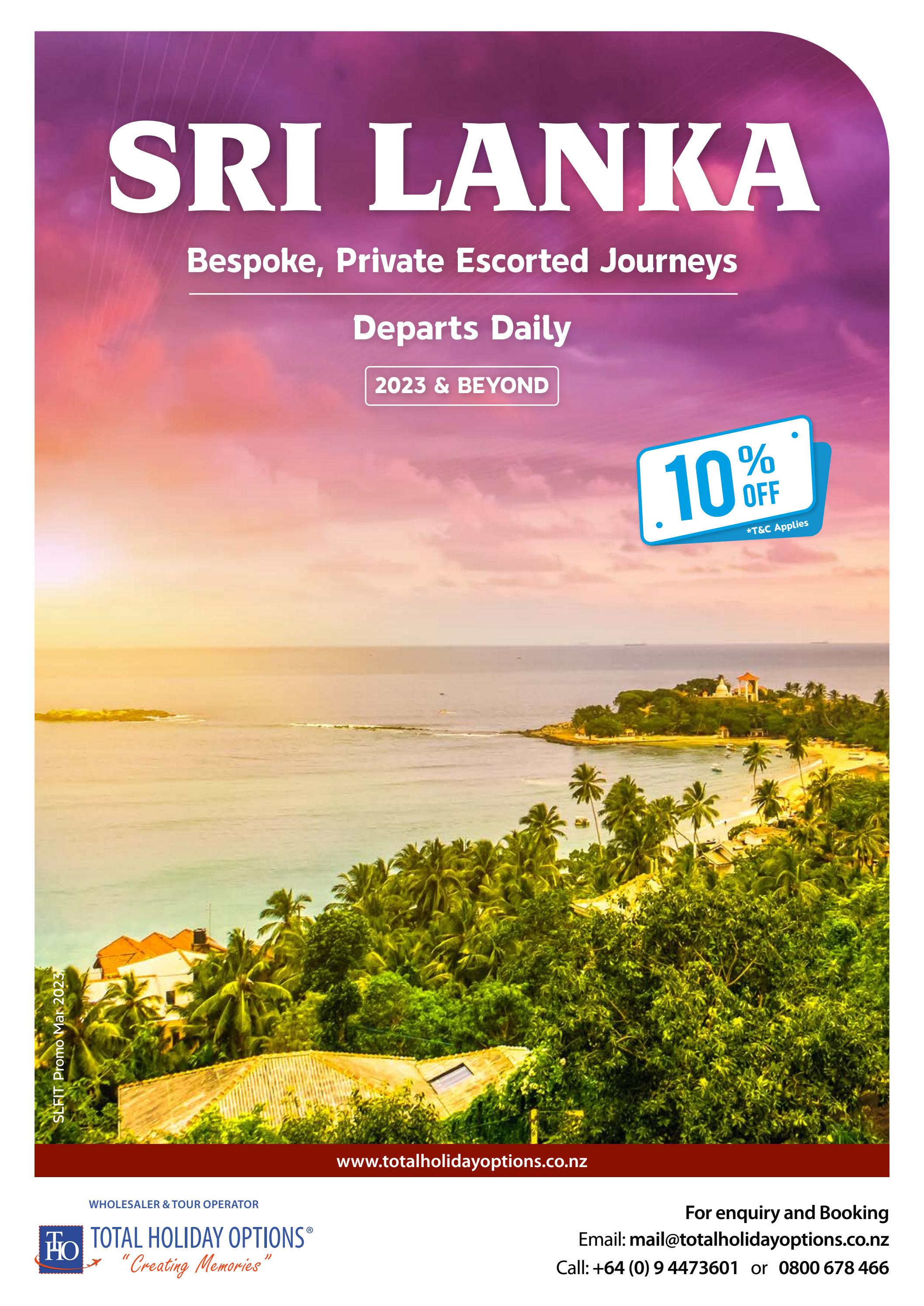 So Sri Lanka 10% OFF Promotion Flyer_NZ 2023 by TOTAL HOLIDAY OPTIONS