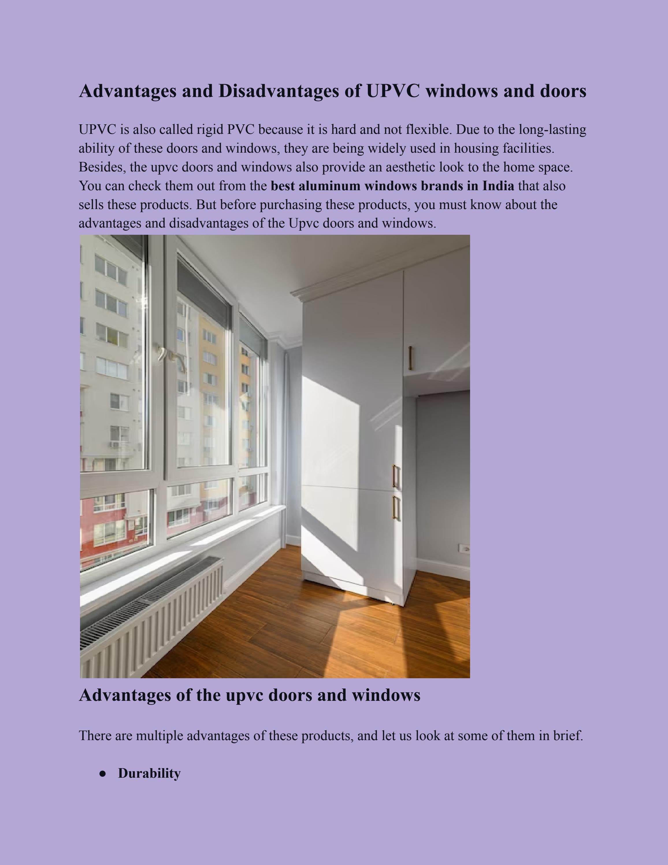 Advantages and Disadvantages of UPVC windows and doors by oknadesigns1