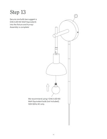 nathanjameshome 灯饰目录 · Tamlin 壁灯 Instruction Sheet 第 14 页