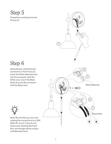 nathanjameshome 灯饰目录 · Tamlin 壁灯 Instruction Sheet 第 9 页