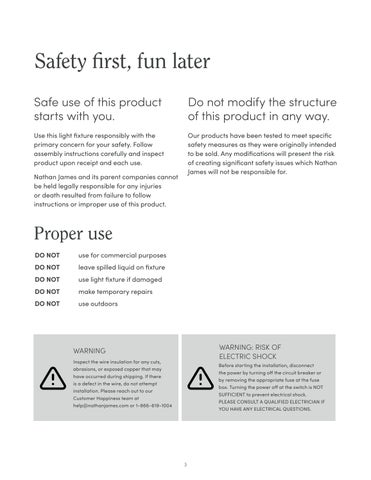 nathanjameshome 灯饰目录 · Tamlin 壁灯 Instruction Sheet 第 3 页