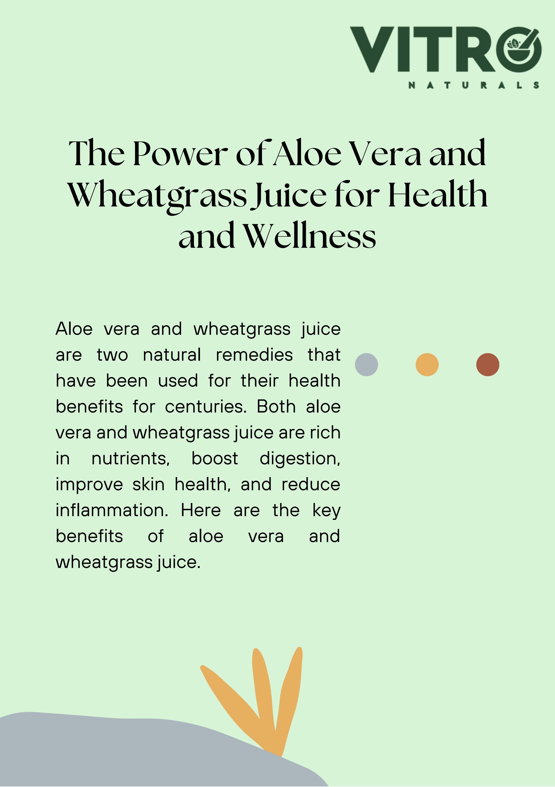 The Power of Aloe Vera and Wheatgrass Juice for Health and Wellness by