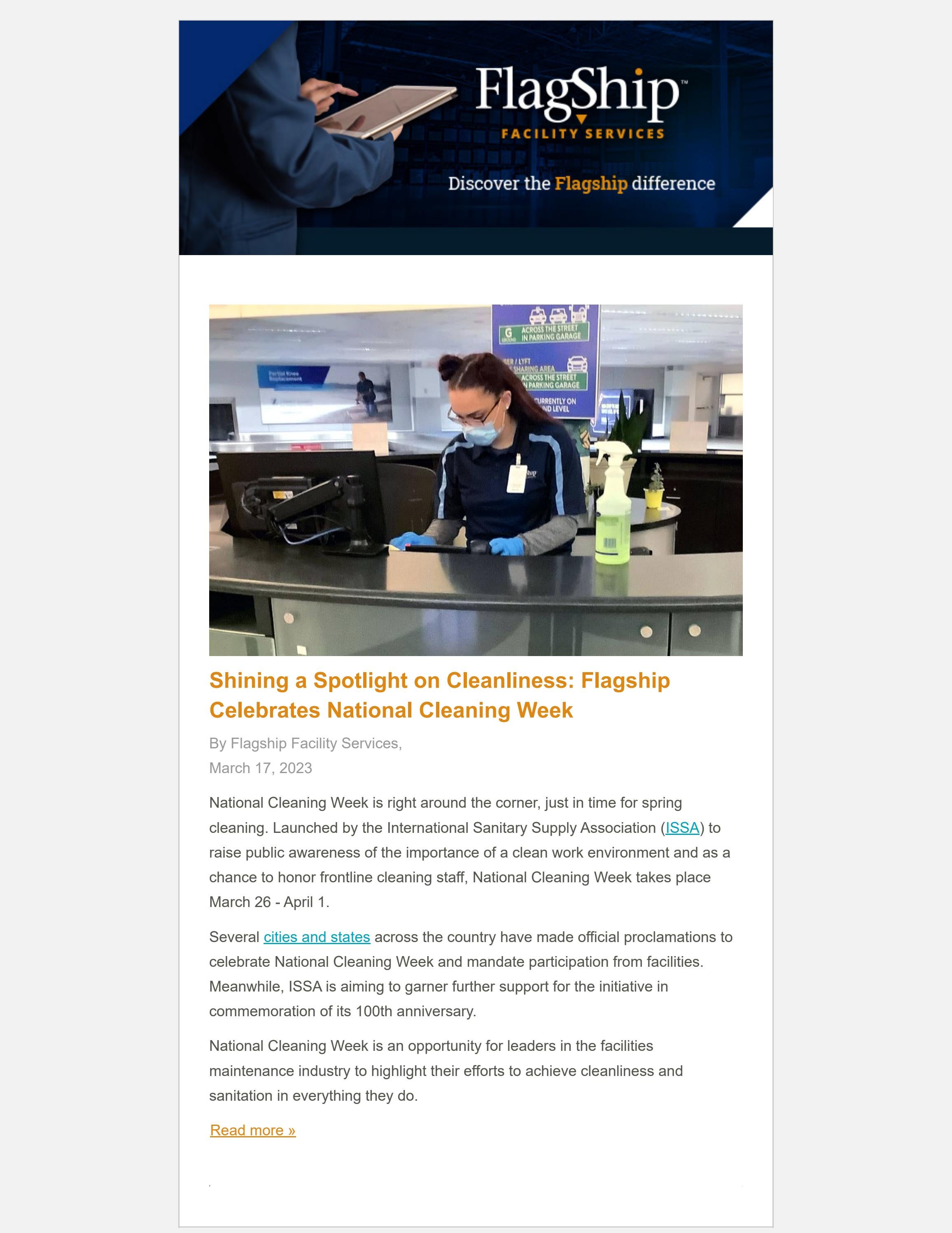 Shining a Spotlight on Cleanliness Flagship Celebrates National