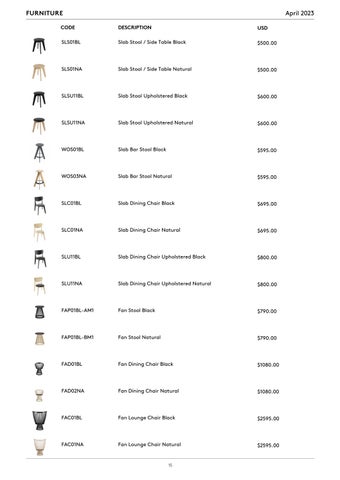 Tom Dixon Studio 灯饰目录 · Tom Dixon Pricelist (USD) 第 15 页