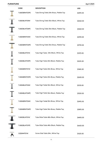 Tom Dixon Studio 灯饰目录 · Tom Dixon Pricelist (USD) 第 18 页