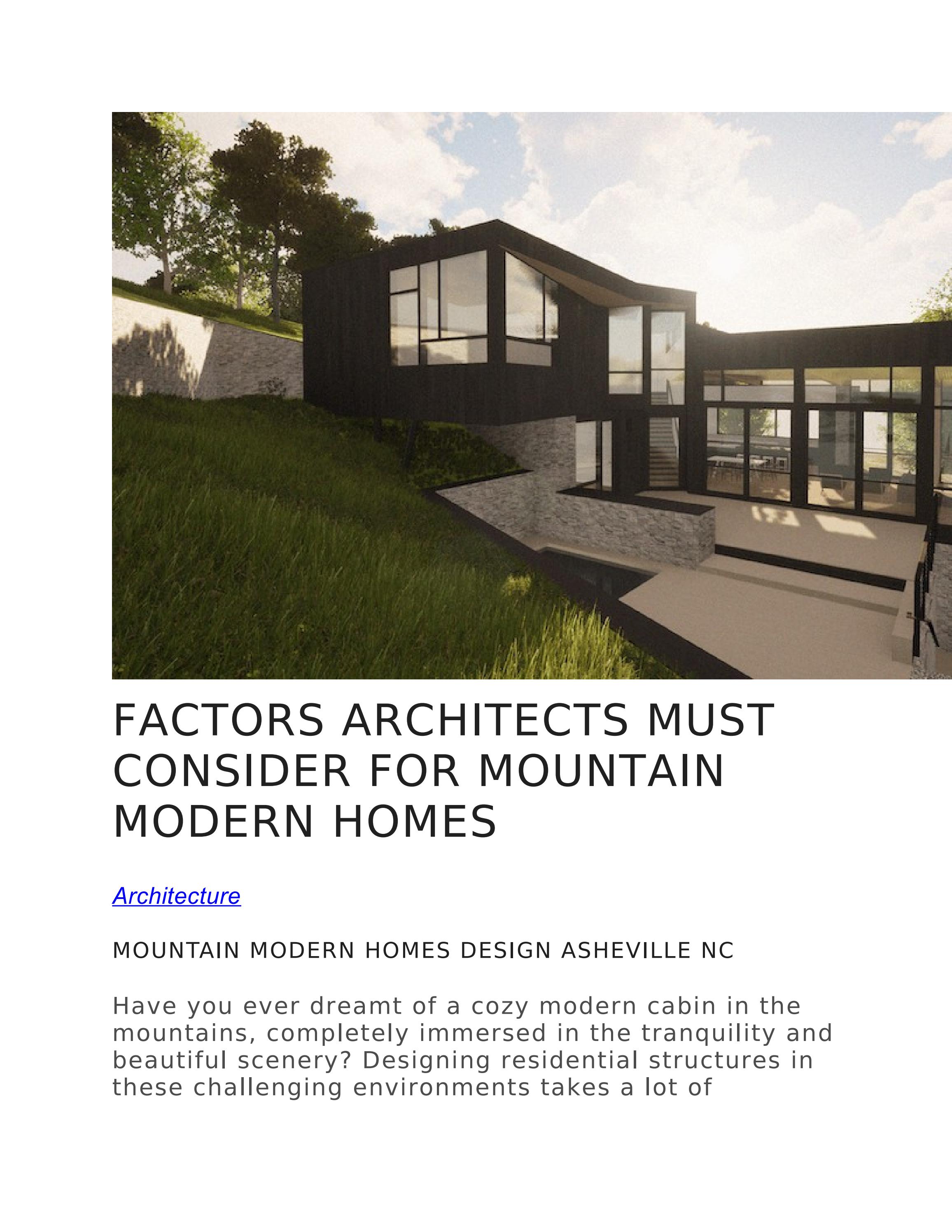 Modern Mountain Home Vellum Architecture & Design by