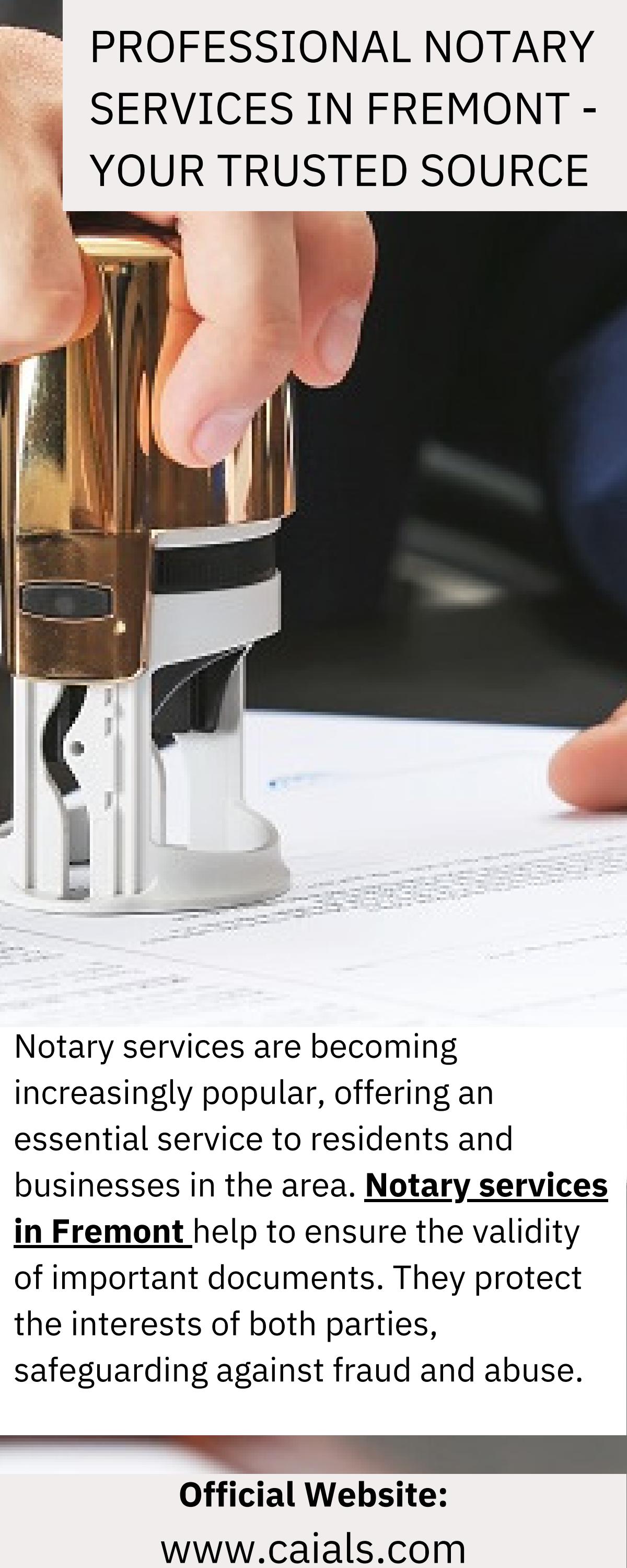 Professional Notary Services in Fremont Your Trusted Source by
