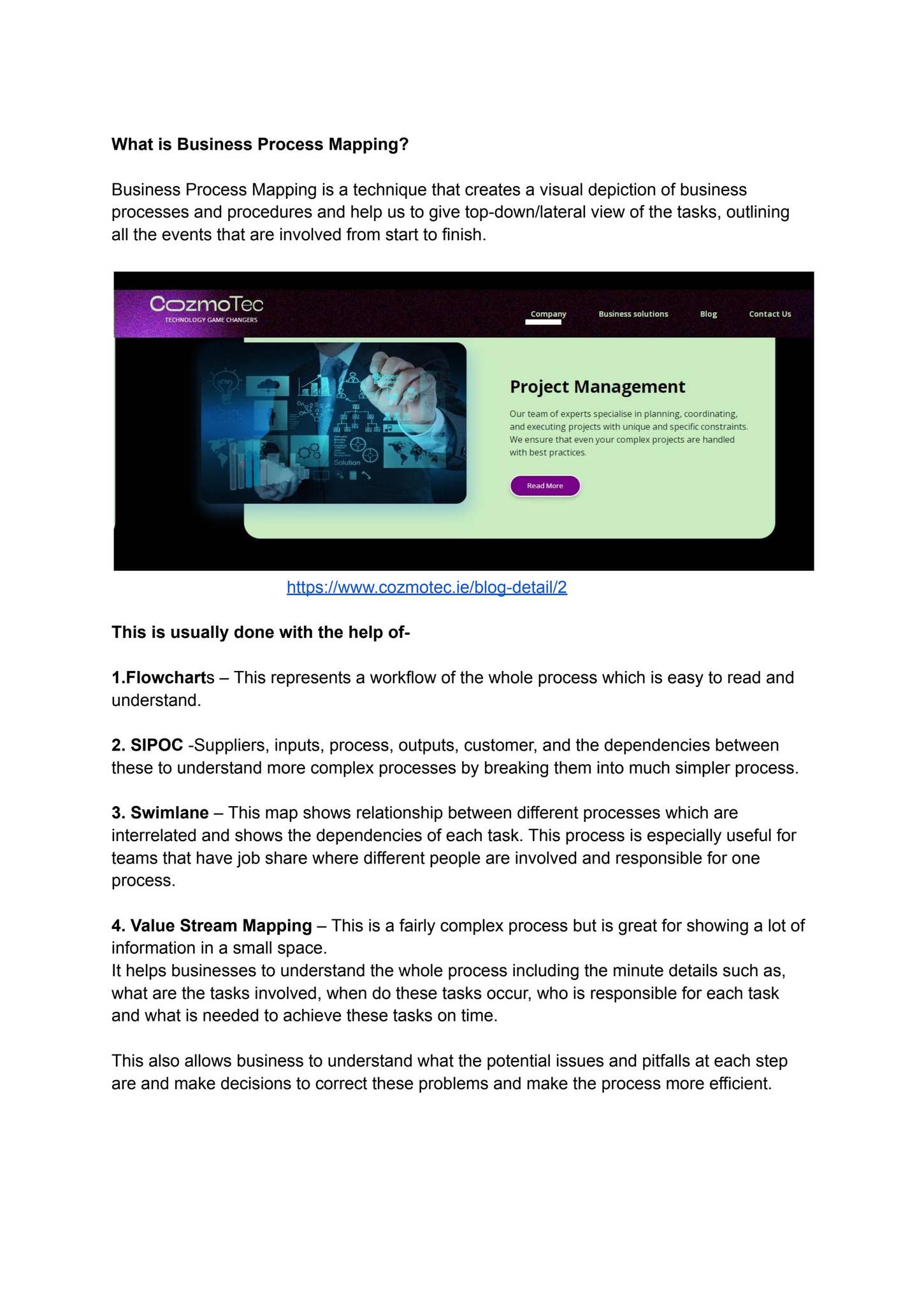 What is Business Process Mapping? by Cozmotec - Issuu