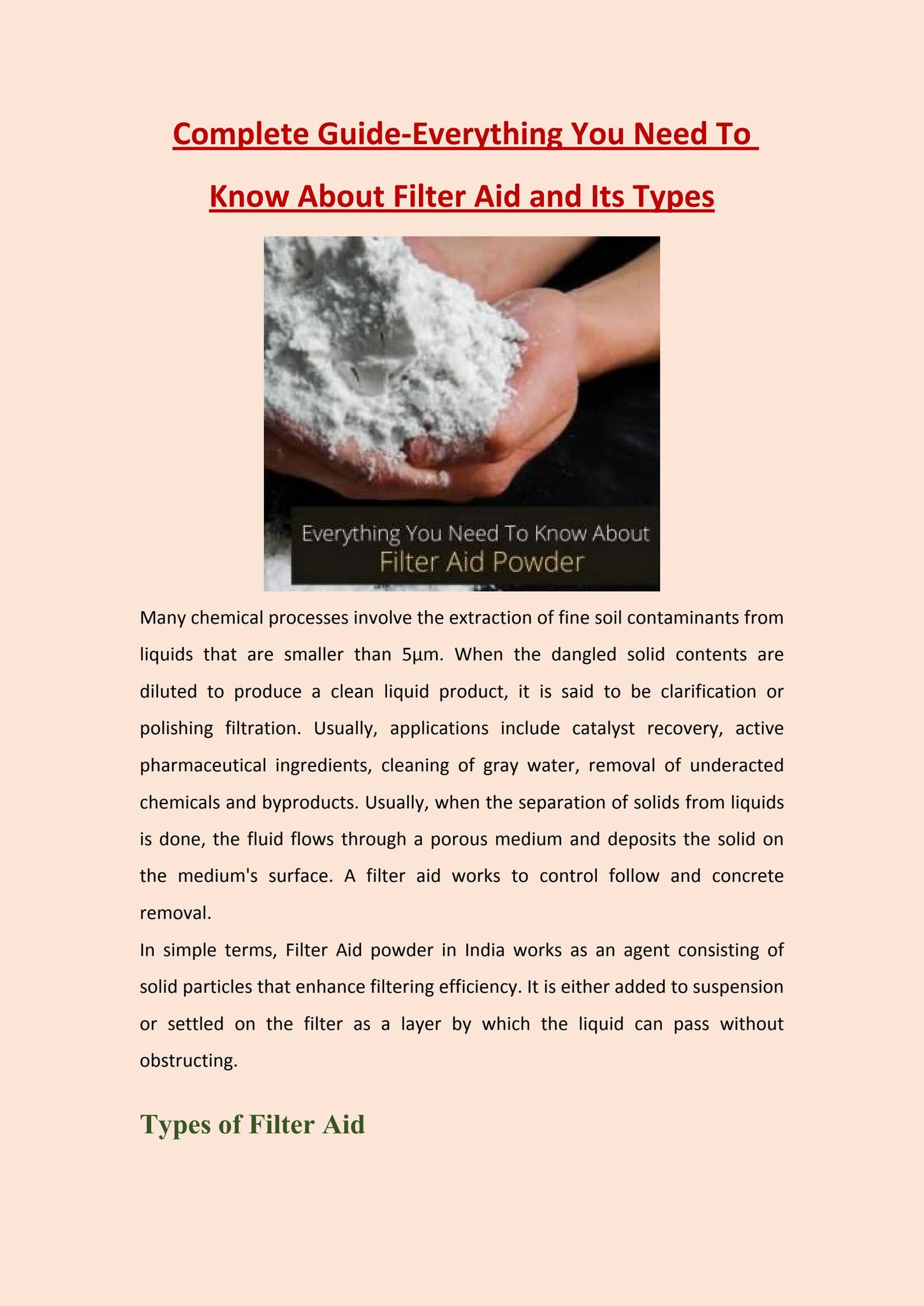 Add Filter Aid Filter Aid and Its Types - Everything Need To Know by Devika Mathur - Issuu
