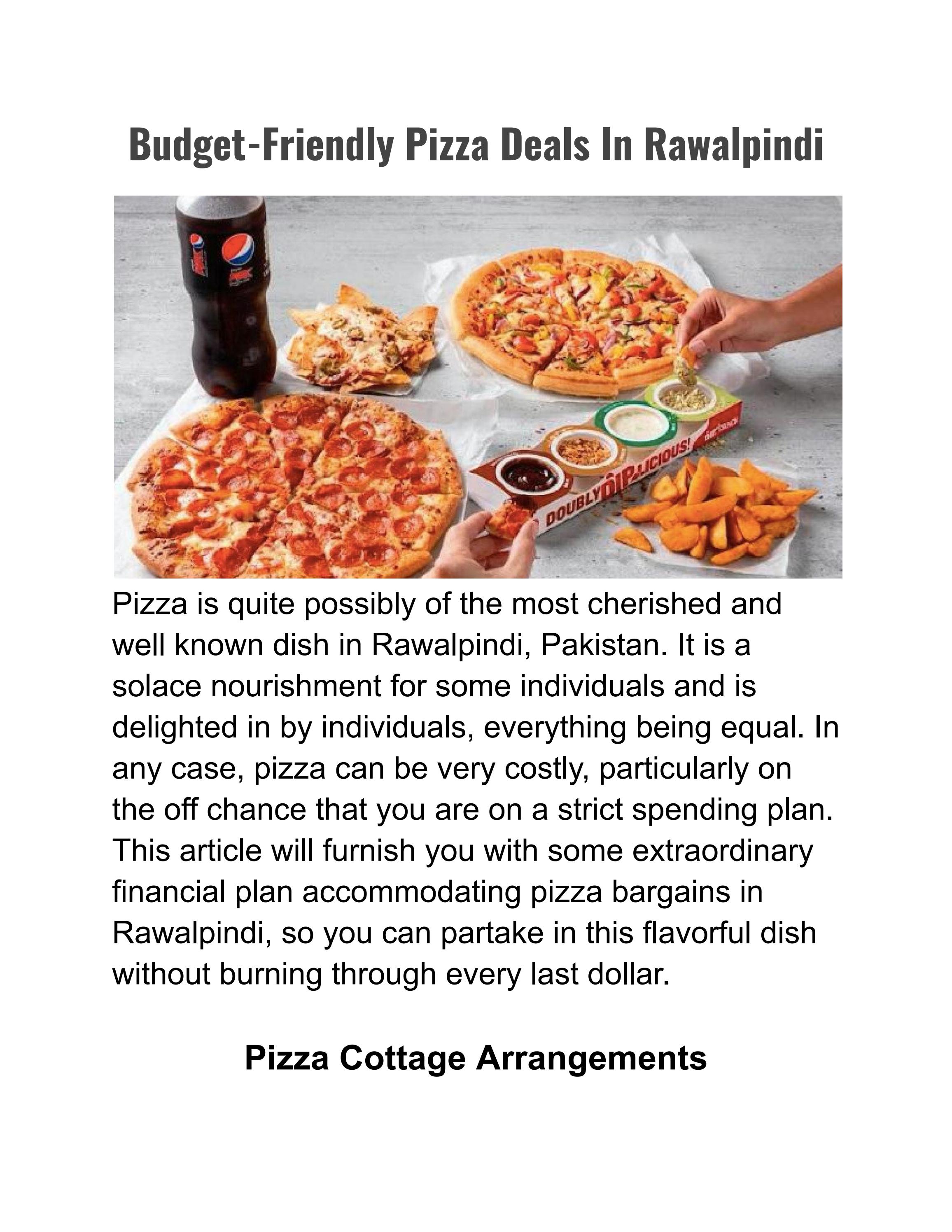 BudgetFriendly Pizza Deals In Rawalpindi by Crispy Crust Issuu