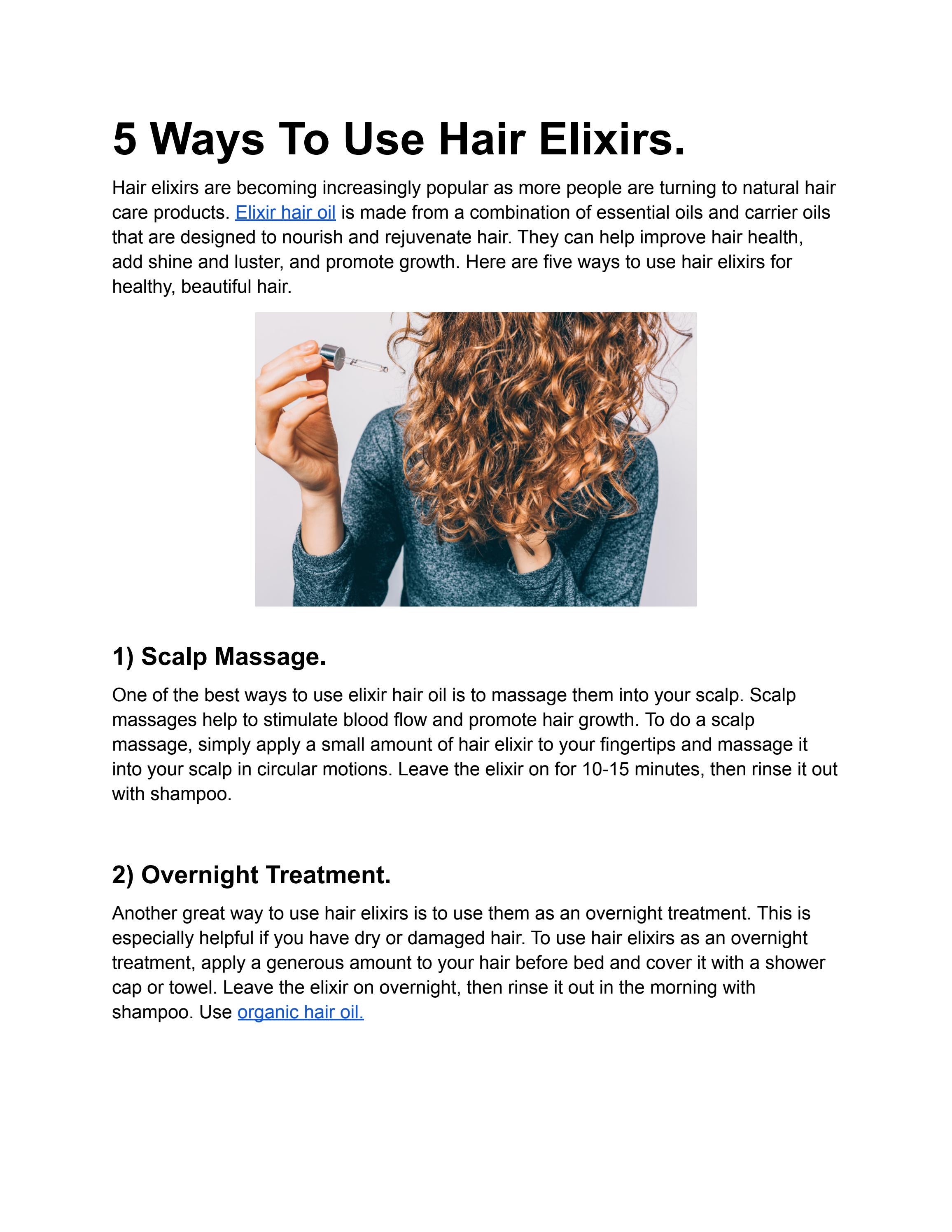 5 Ways To Use Hair Elixirs. by derma organics Issuu