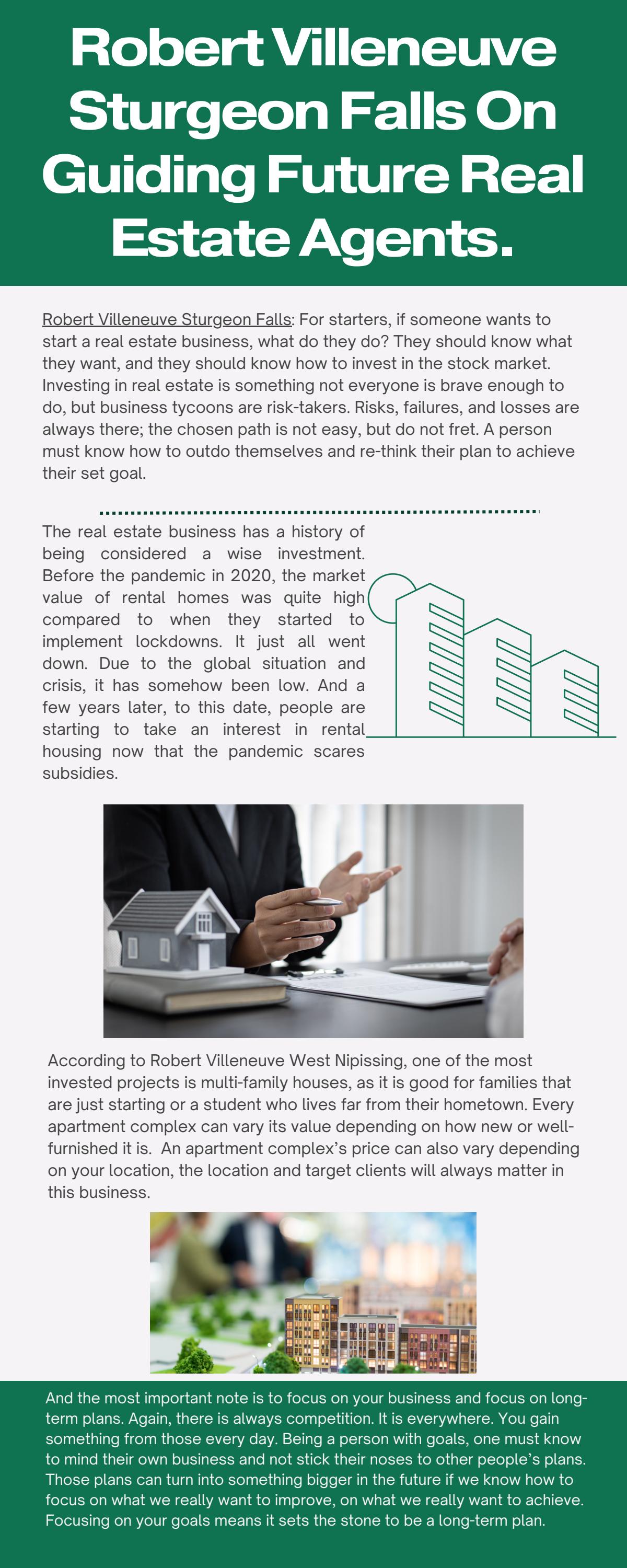 Robert Villeneuve Sturgeon Falls On Guiding Future Real Estate Agents