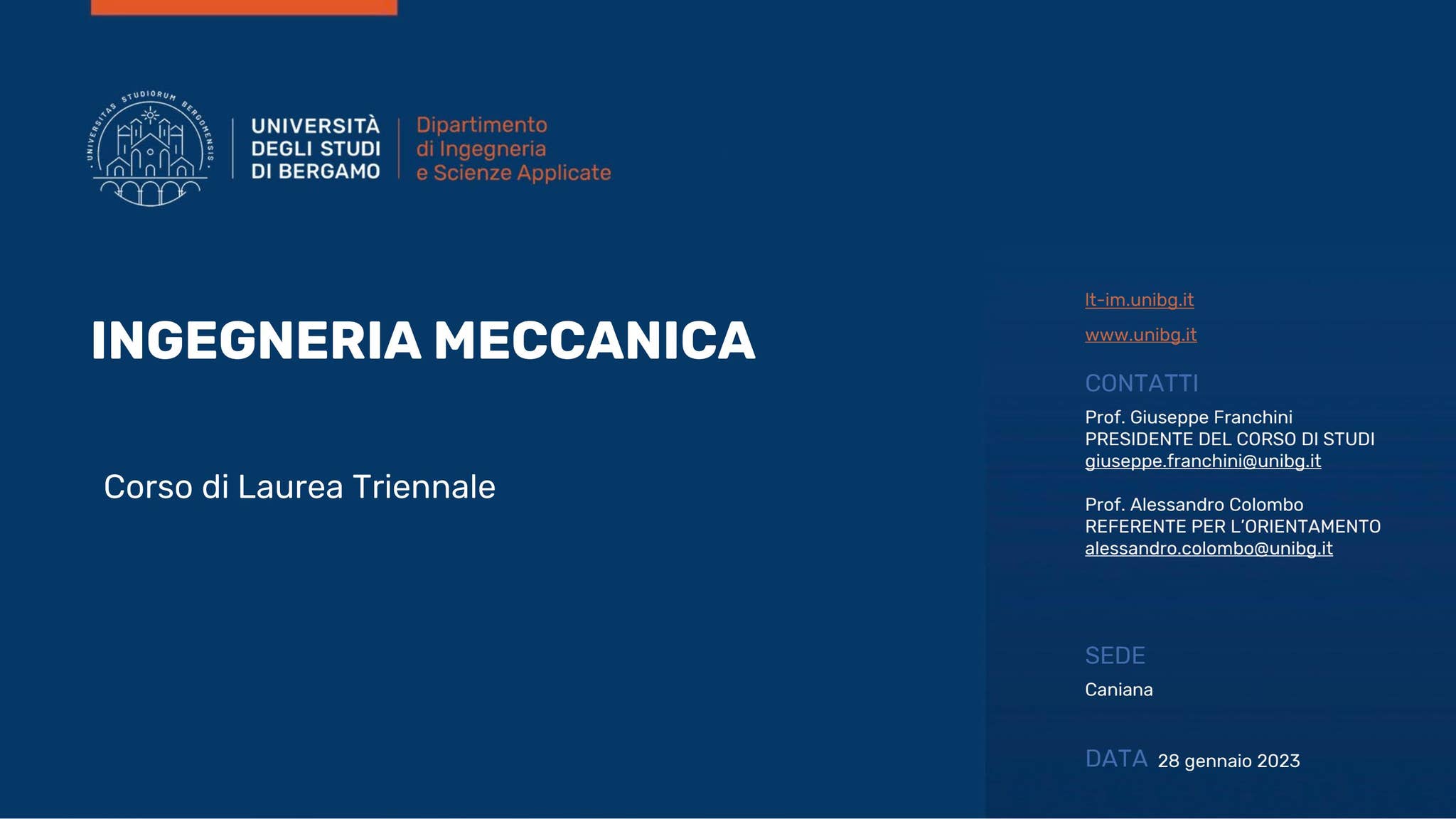 UniBg | Open Day Ingegneria meccanica (LT) a.a. 2023-2024 by Università  degli studi di Bergamo - Issuu, image size:2048x1152