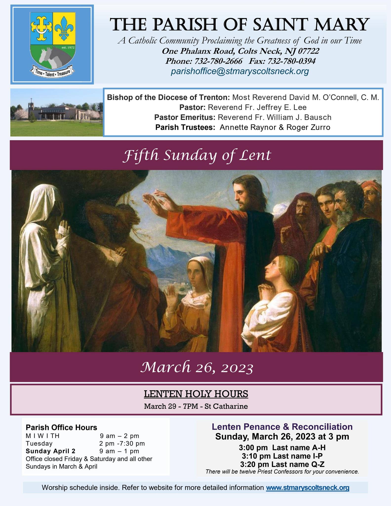 March 26, 2023 - The Fifth Sunday of Lent by The Parish of Saint Mary ...