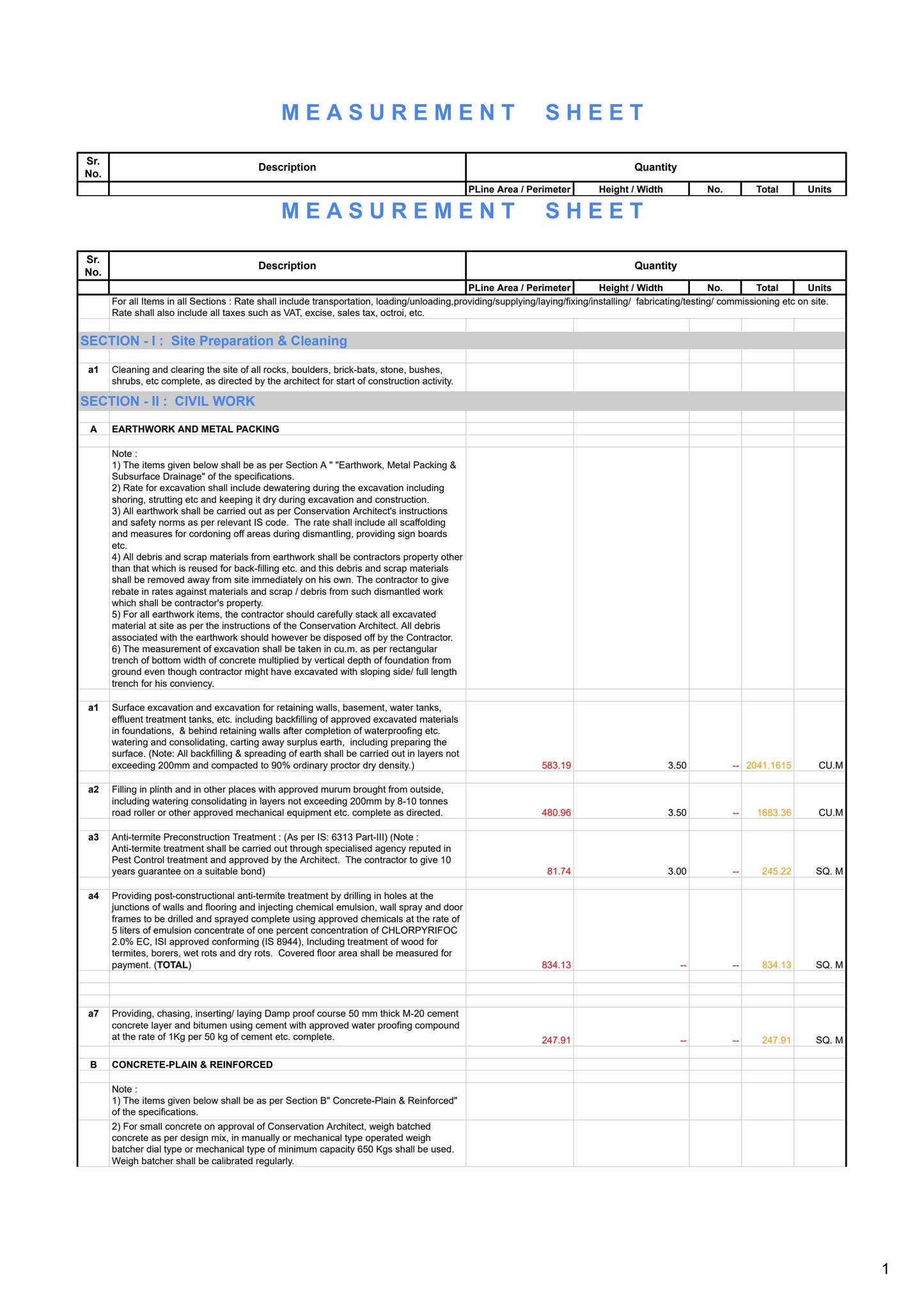 measurement sheet by Vatsal Visharia - Issuu