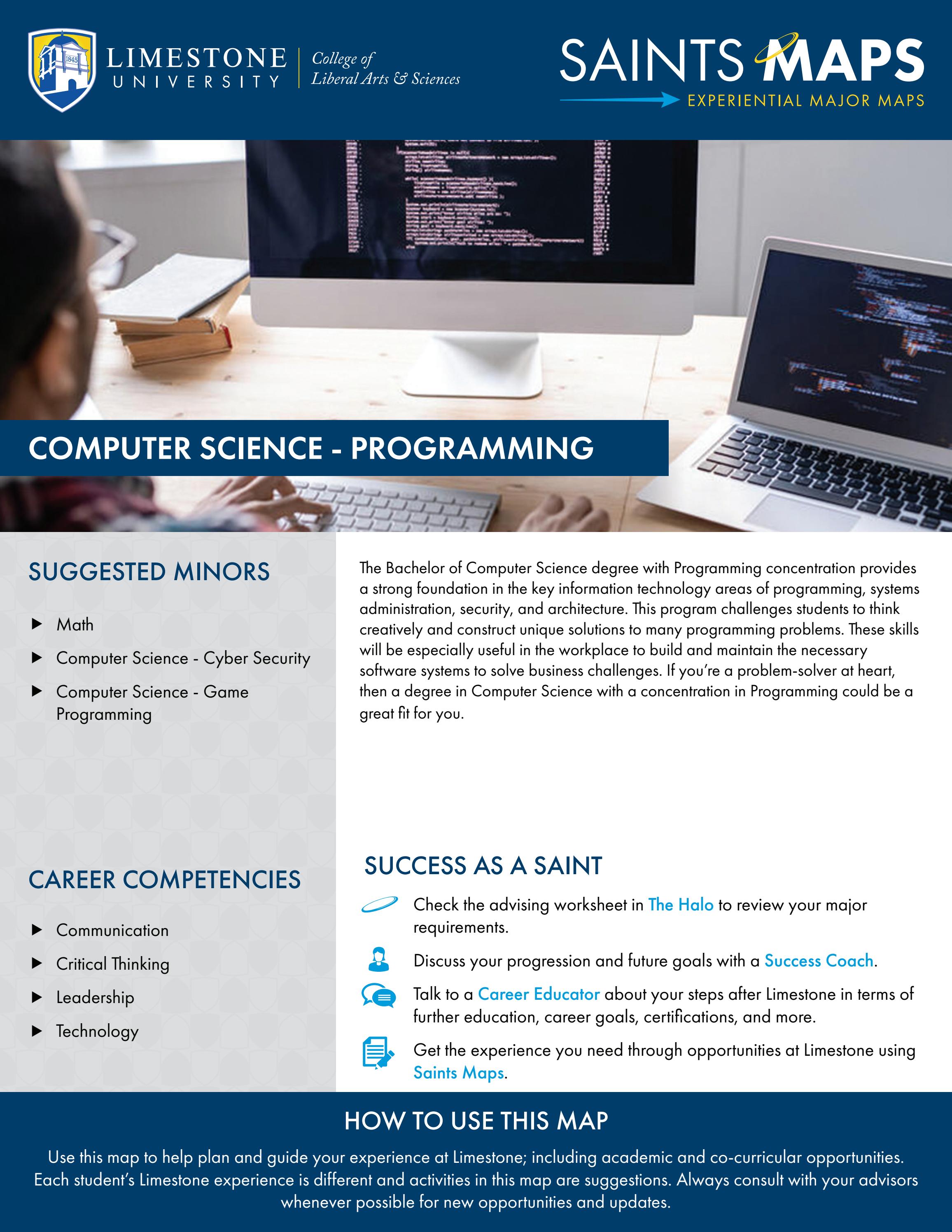 Saints Maps - Computer Science/Programming by Limestone University - Issuu