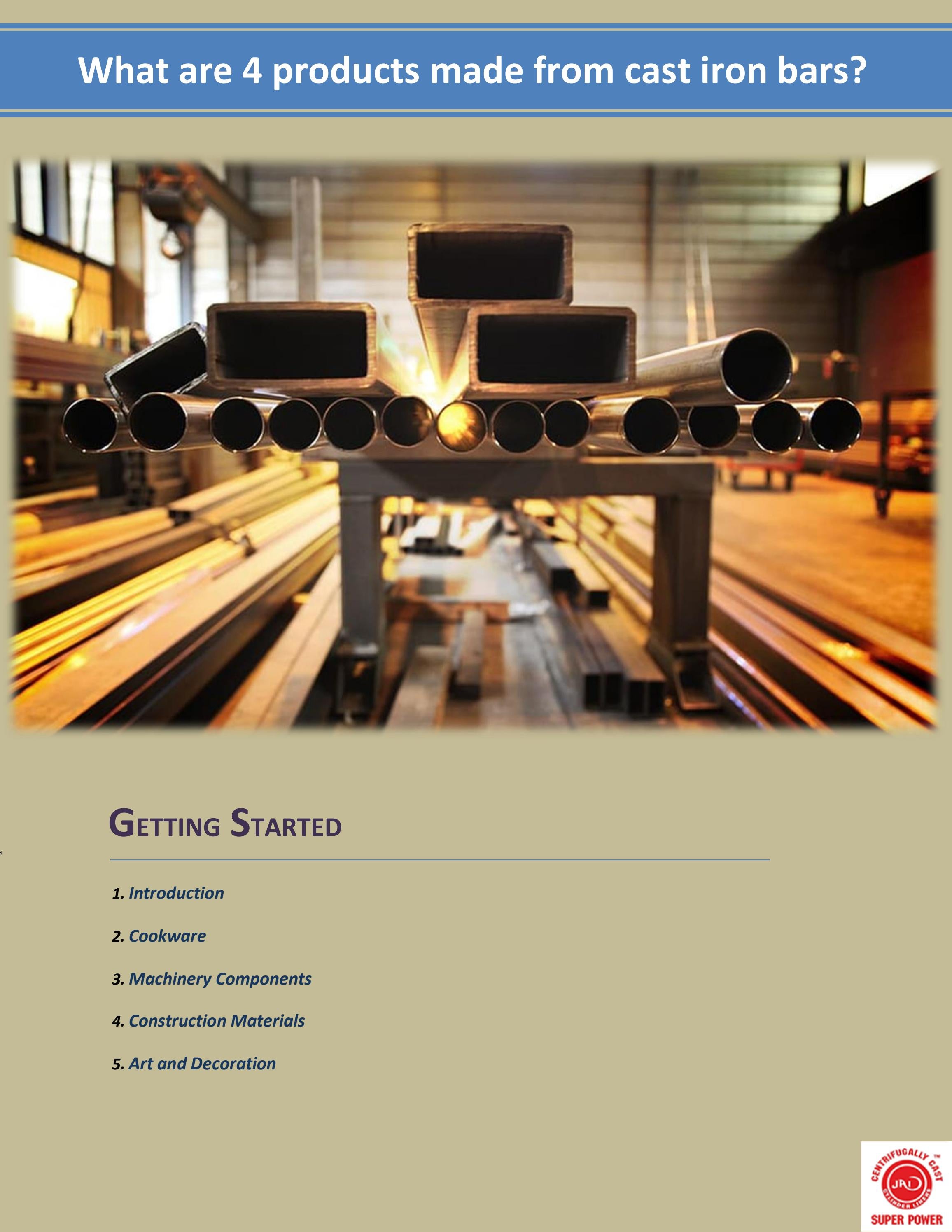 4 Essential Products Made from Cast Iron Bars by Jai Liners Issuu