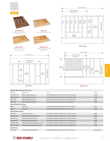 Rev-A-Shelf 灯饰目录 · Drawer Solutions 第 17 页