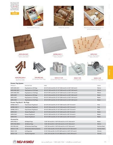 Rev-A-Shelf 灯饰目录 · Drawer Solutions 第 19 页