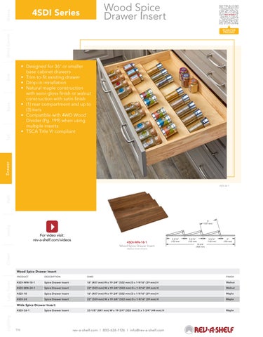 Rev-A-Shelf 灯饰目录 · Drawer Solutions 第 20 页