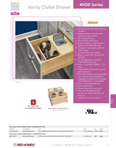 Rev-A-Shelf 家具目录 · 浴室柜 Solutions 第 5 页
