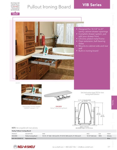 Rev-A-Shelf 家具目录 · 浴室柜 Solutions 第 9 页