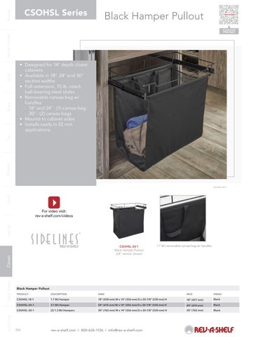 Rev-A-Shelf 灯饰目录 · Closet Solutions 第 2 页