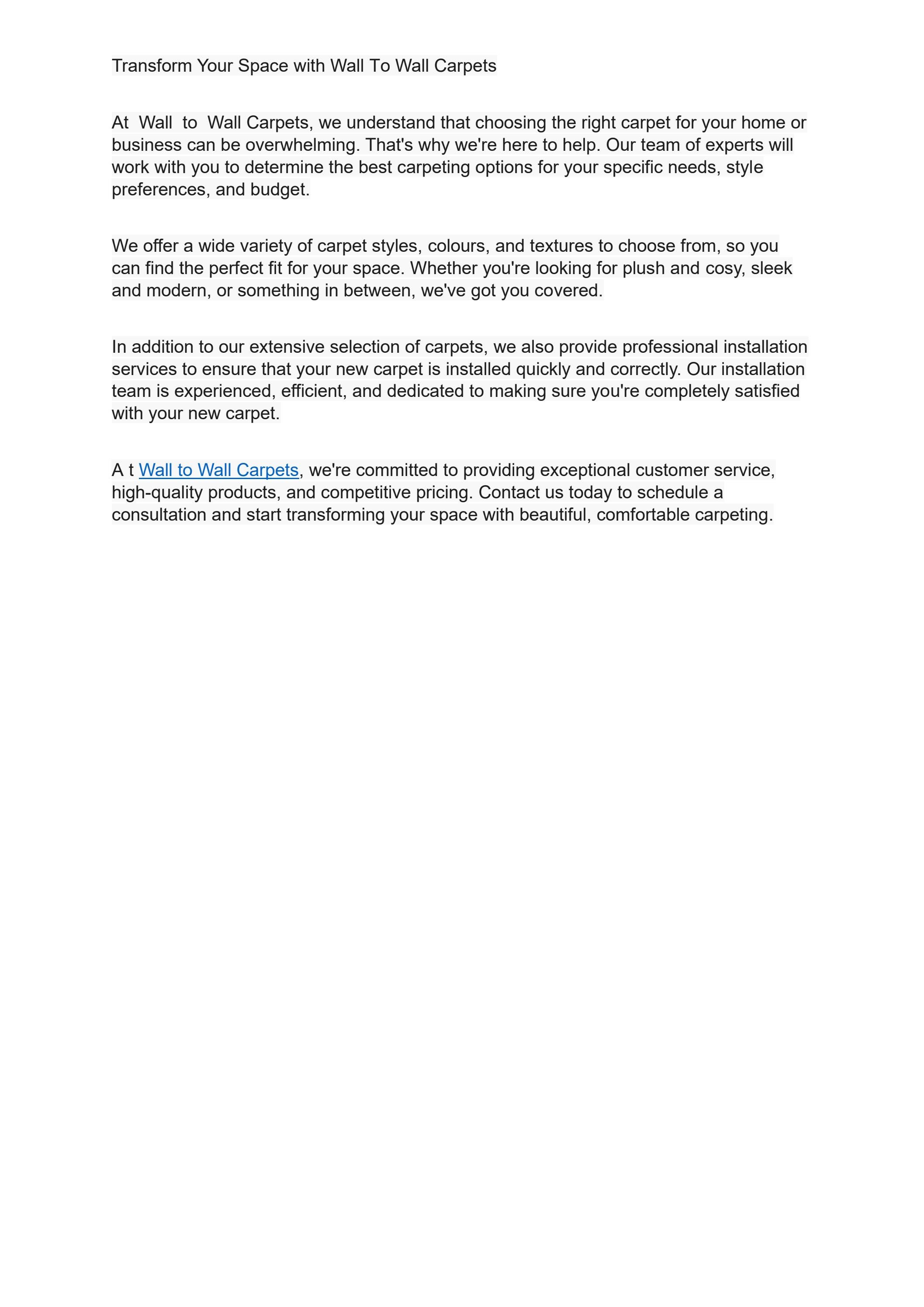 From Comfort to Style The Benefits and Aesthetics of WalltoWall