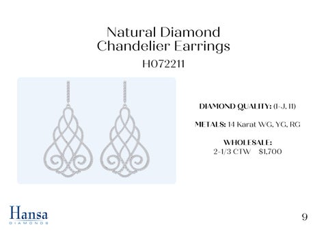 Andrew Fox 灯饰目录 · Natural Diamond 吊灯 Earrings × Necklace Presentation 第 10 页