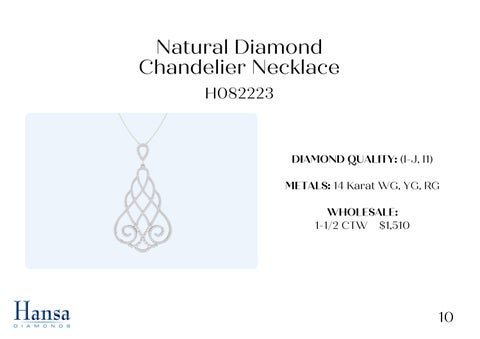 Andrew Fox 灯饰目录 · Natural Diamond 吊灯 Earrings × Necklace Presentation 第 11 页