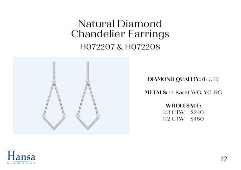 Andrew Fox 灯饰目录 · Natural Diamond 吊灯 Earrings × Necklace Presentation 第 13 页