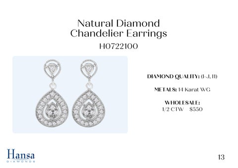 Andrew Fox 灯饰目录 · Natural Diamond 吊灯 Earrings × Necklace Presentation 第 14 页