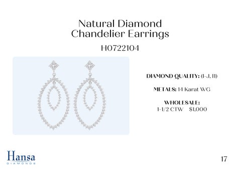 Andrew Fox 灯饰目录 · Natural Diamond 吊灯 Earrings × Necklace Presentation 第 18 页