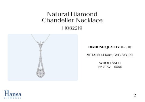 Andrew Fox 灯饰目录 · Natural Diamond 吊灯 Earrings × Necklace Presentation 第 3 页