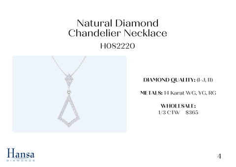 Andrew Fox 灯饰目录 · Natural Diamond 吊灯 Earrings × Necklace Presentation 第 5 页