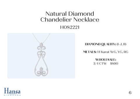 Andrew Fox 灯饰目录 · Natural Diamond 吊灯 Earrings × Necklace Presentation 第 7 页