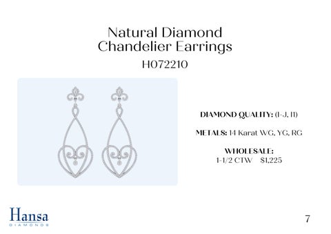 Andrew Fox 灯饰目录 · Natural Diamond 吊灯 Earrings × Necklace Presentation 第 8 页