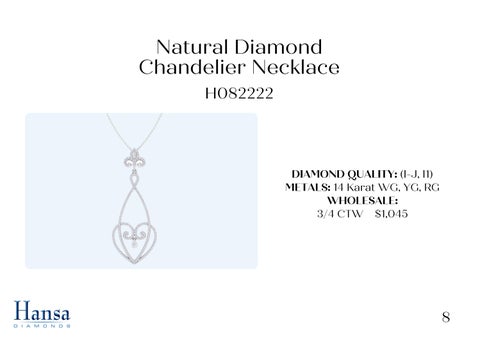 Andrew Fox 灯饰目录 · Natural Diamond 吊灯 Earrings × Necklace Presentation 第 9 页