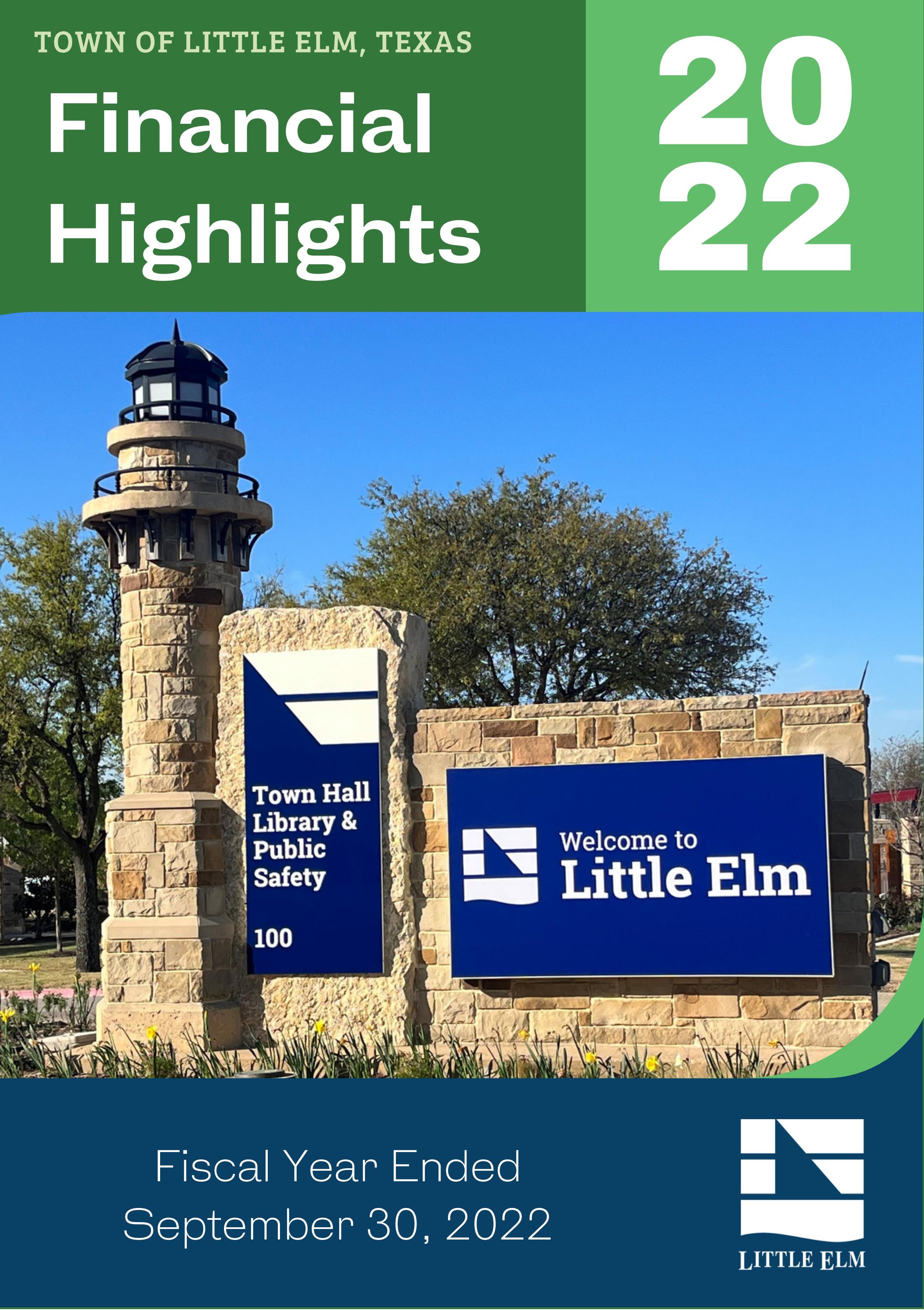 Town of Little Elm Financial Highlights 2022 by Town of Little Elm Issuu