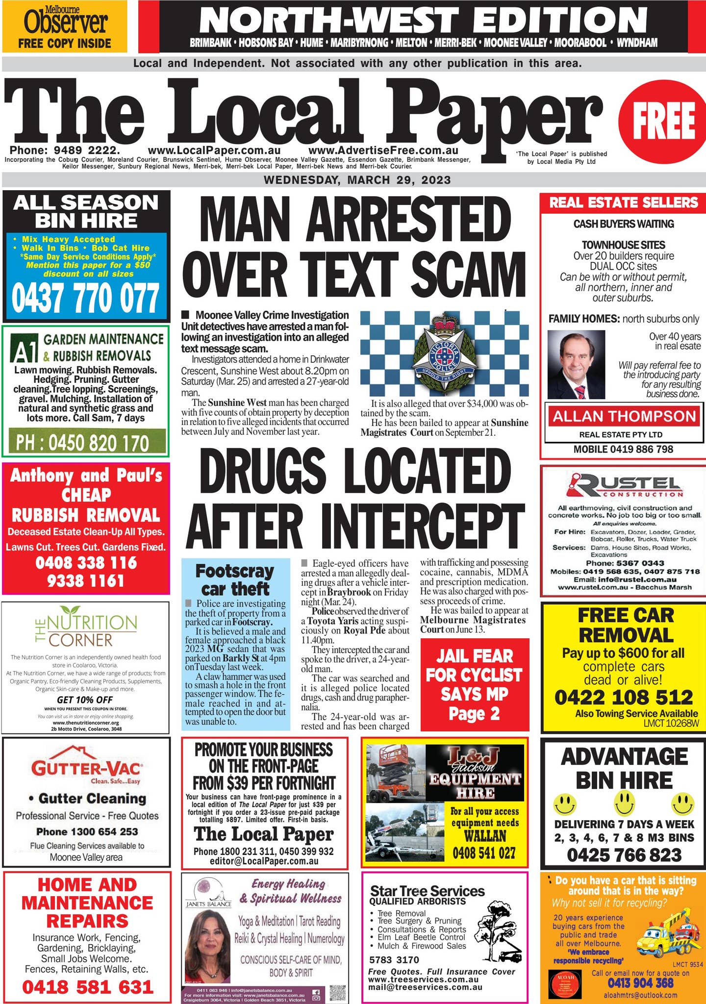 The Local Paper. North-West Edition. Wed., Mar. 29, 2023 by Ash Long ...