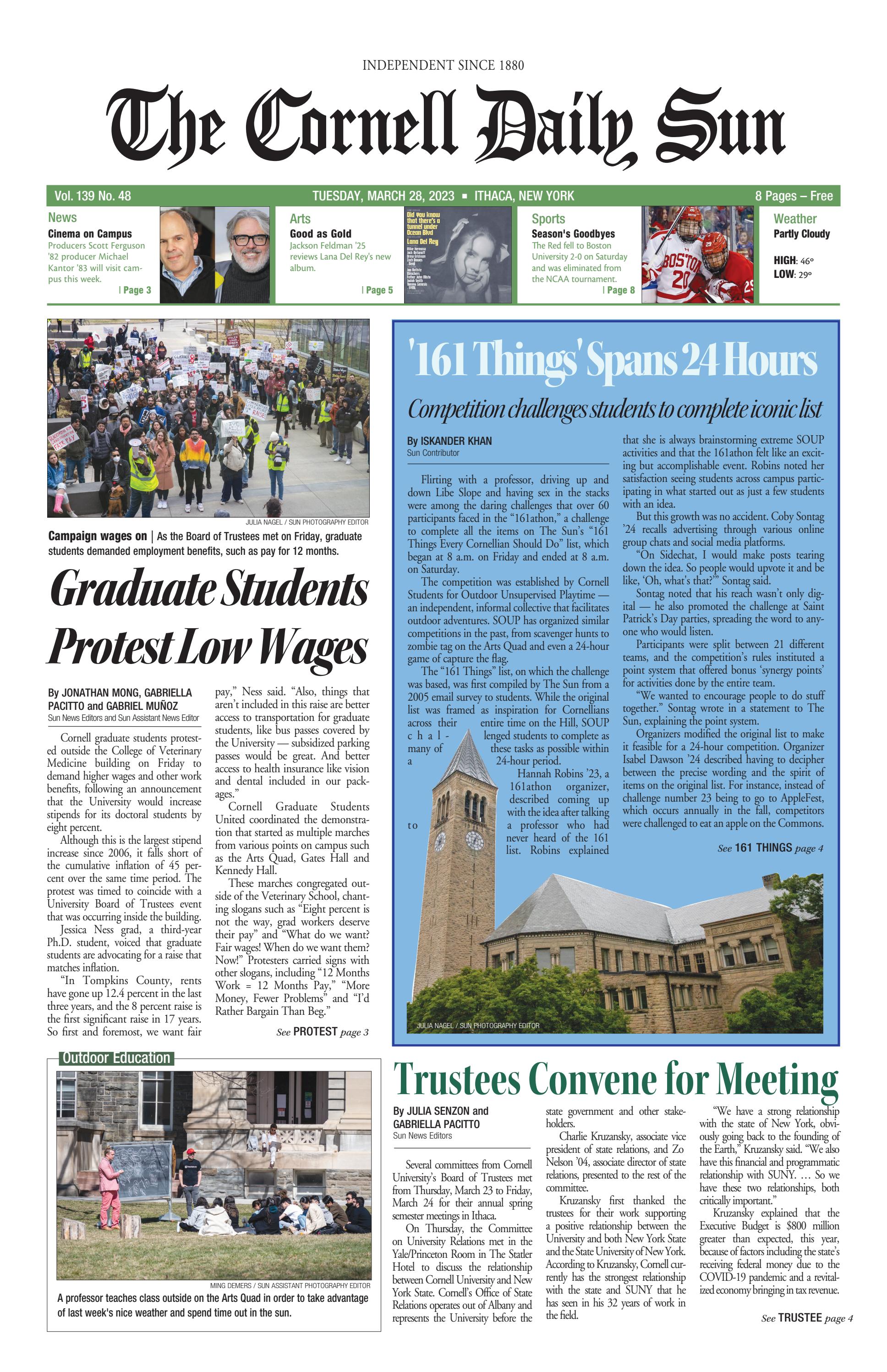3-28-2023 entire issue hi res by The Cornell Daily Sun - Issuu