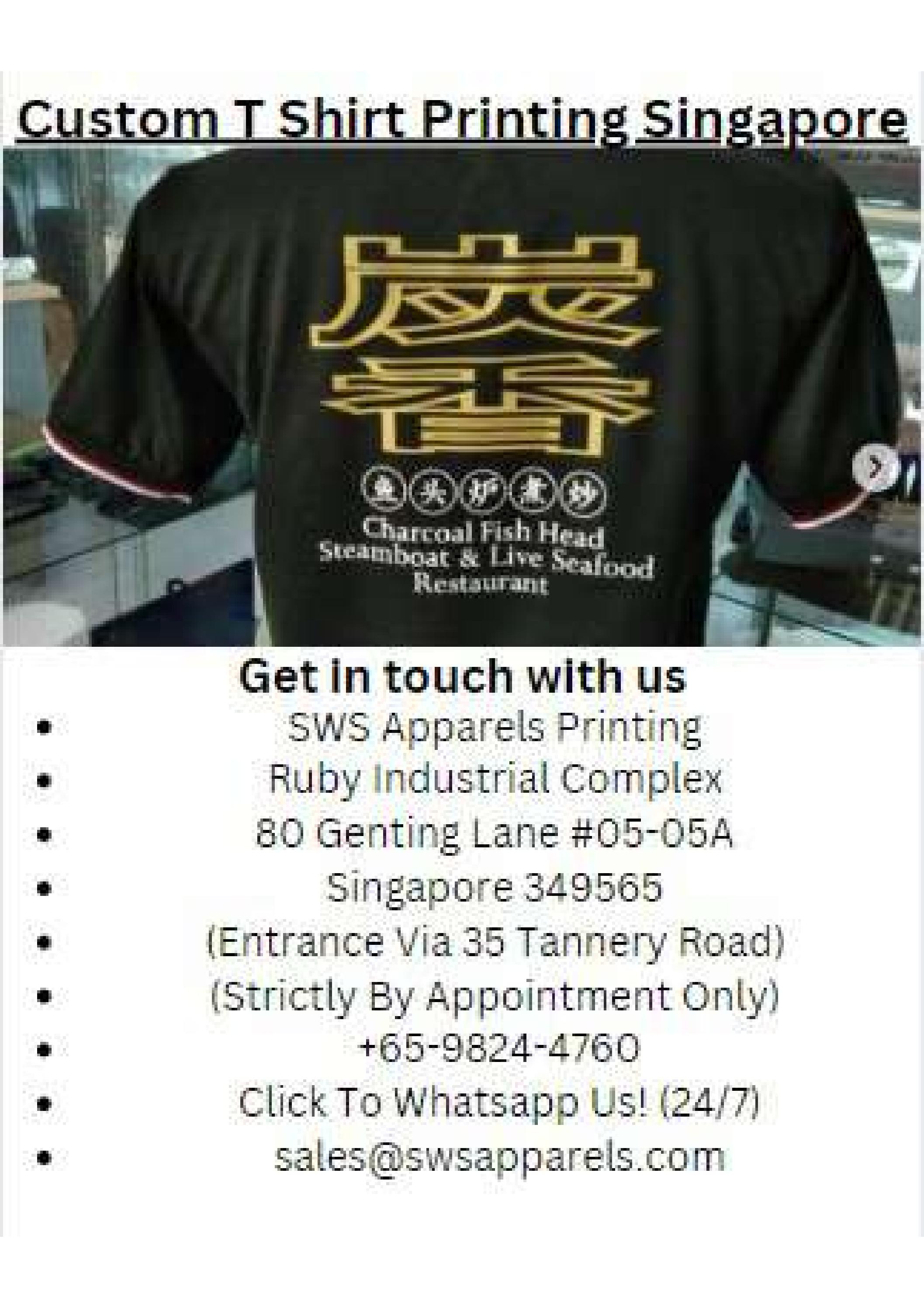 Custom T Shirt Printing Singapore by sws apparels Issuu