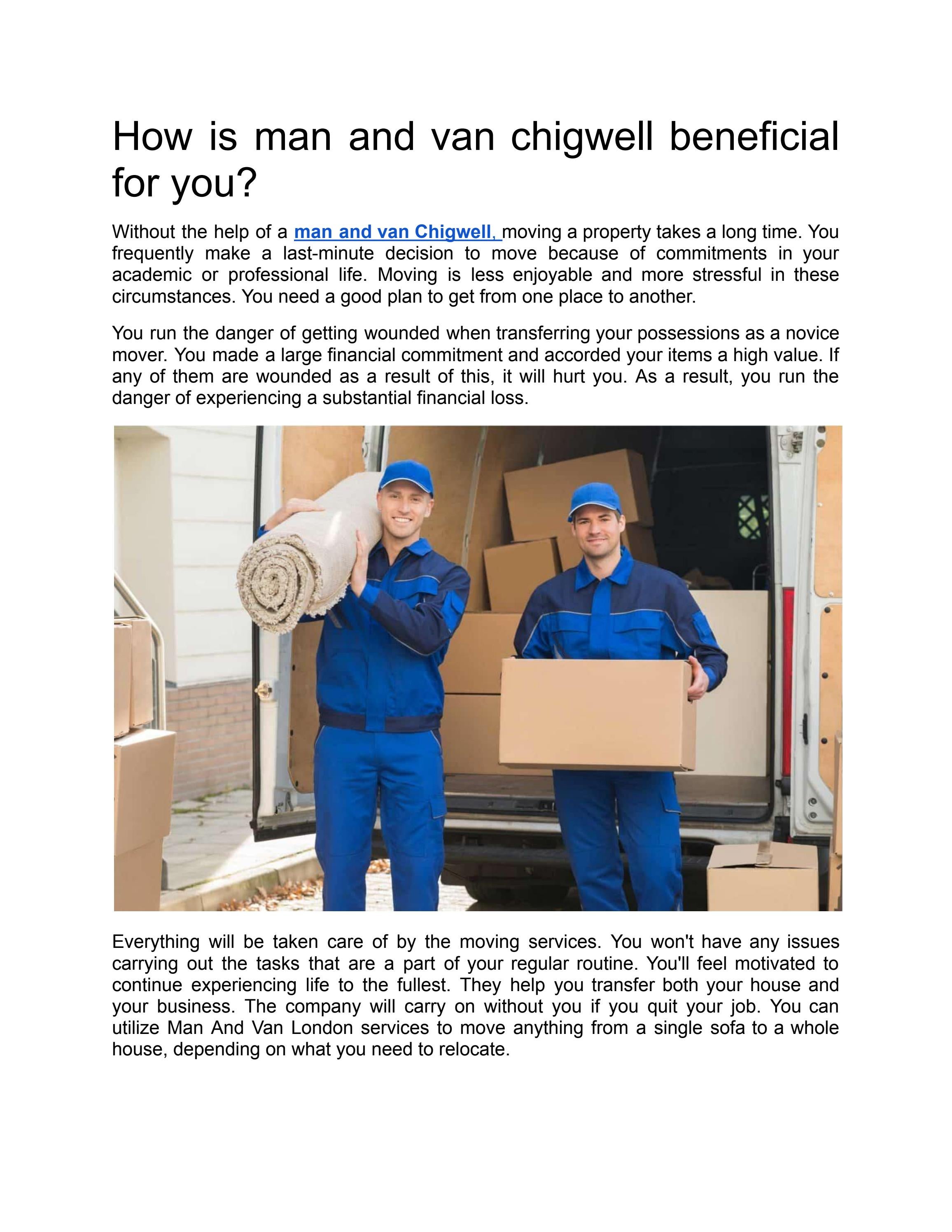 How is man and van chigwell beneficial for you? title of your publication by msmetal Issuu