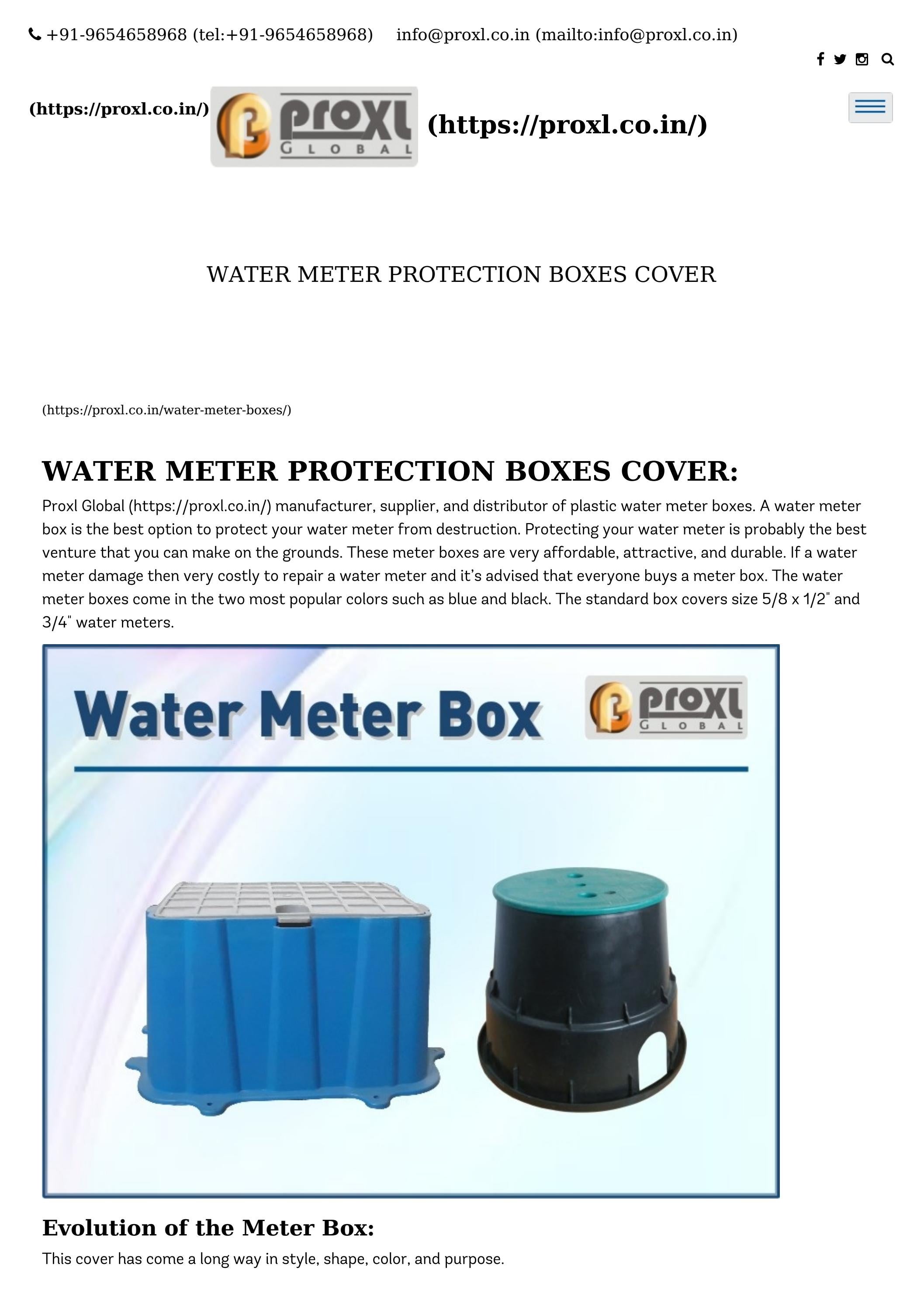 Residential Water Meter Box Manufacturer by Raj KUmar Issuu