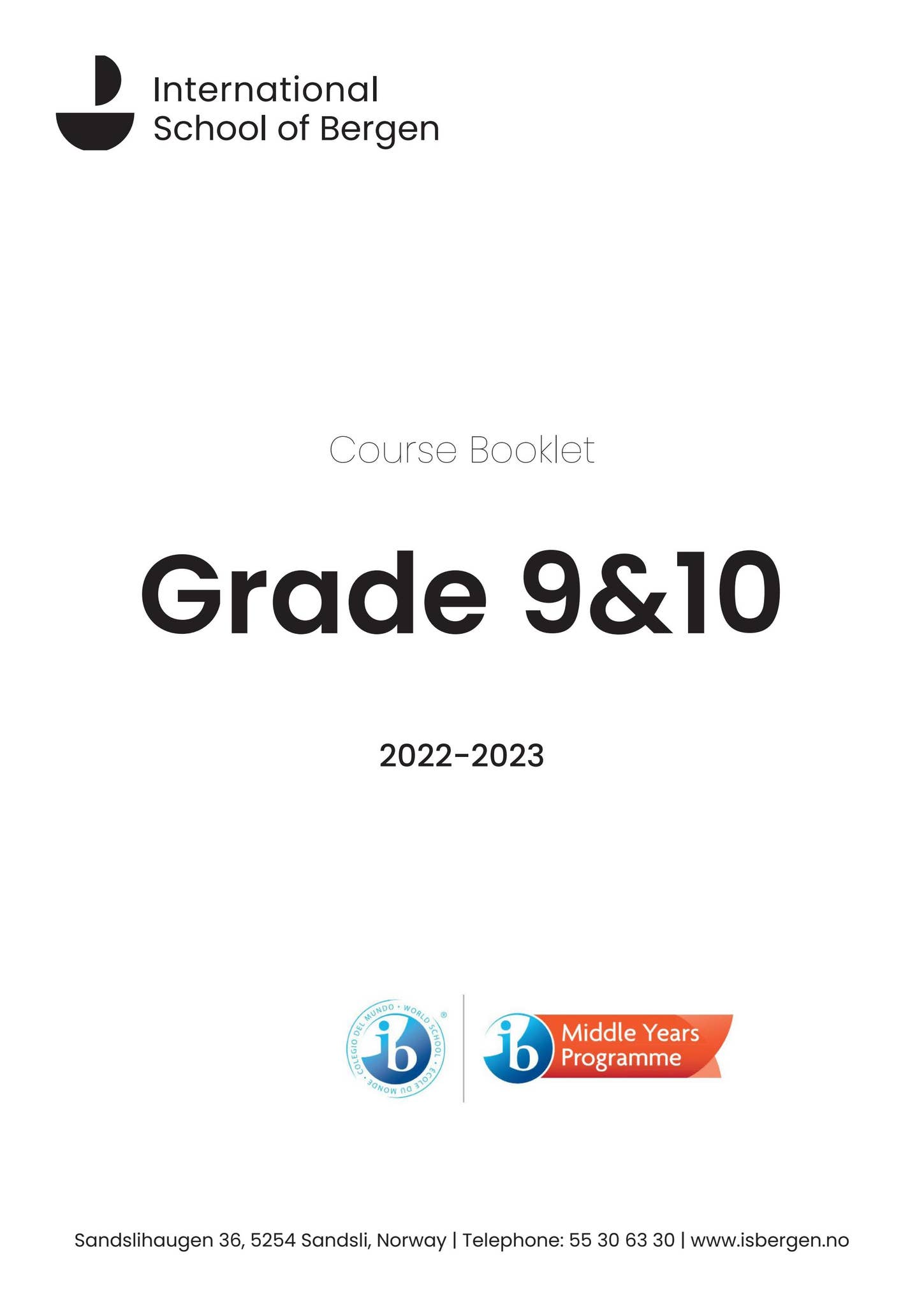 MYP Curriculum Guide Grade 9 & 10 by International School of Bergen - Issuu