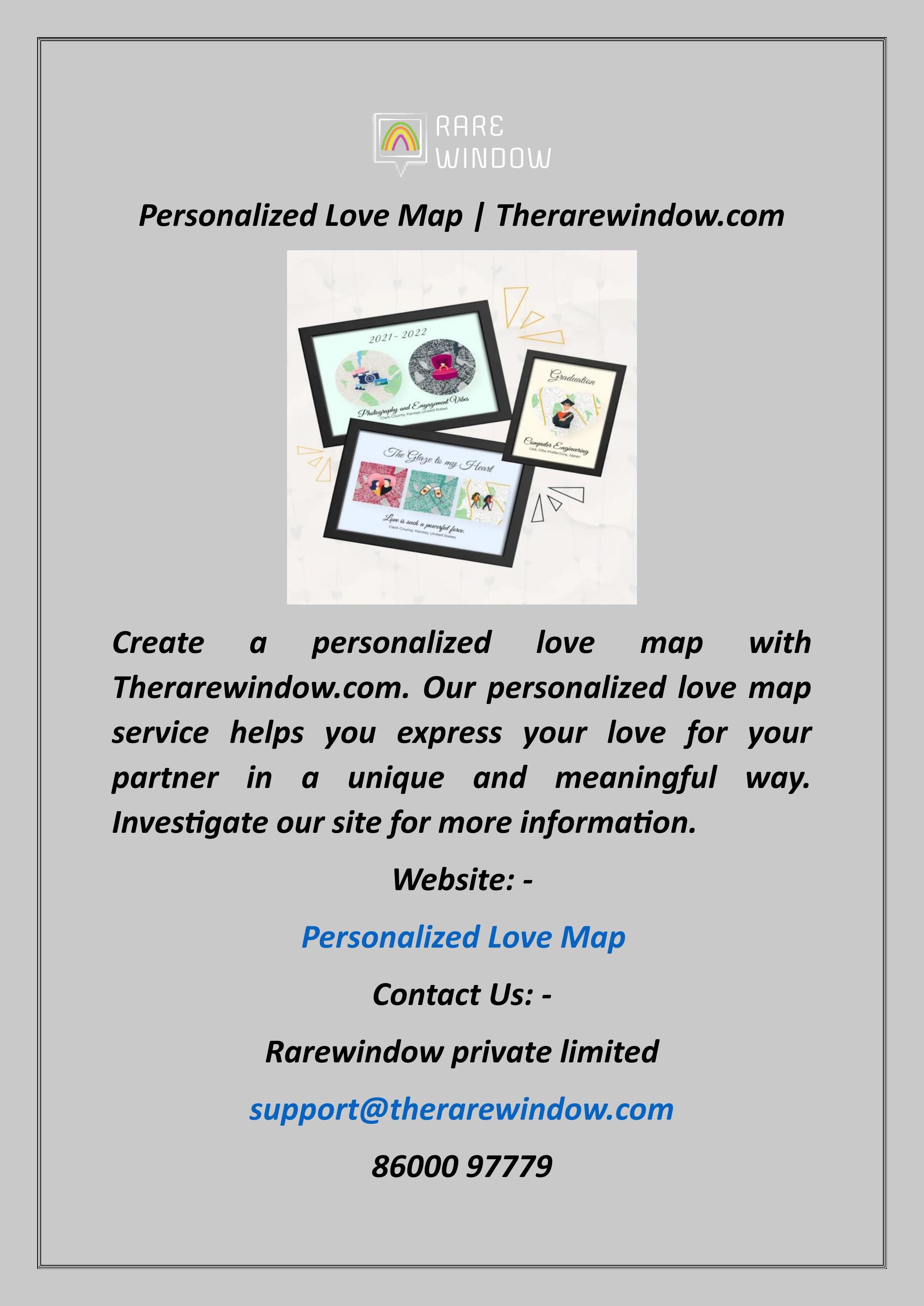 Personalized Love Map | Therarewindow.com by Therarewindow - Issuu