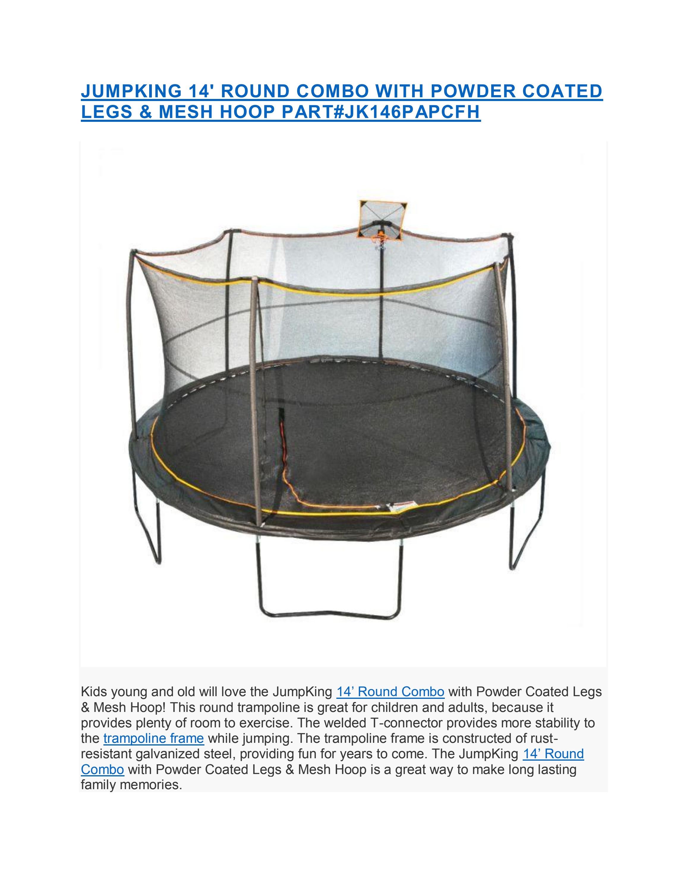 14 FT TRAMPOLINES by Jump king Issuu